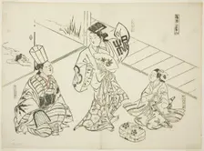 Sanbaso Dance in a Brothel (Ageya sanbaso), no. 1 from a series of 12 prints...plays, c. 1716/35. Creator: Okumura Masanobu