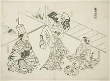 Sanbaso Dance in a Brothel (Ageya sanbaso), no. 1 from a series of 12 prints...plays, c. 1716/35. Creator: Okumura Masanobu