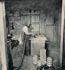Sand-blasting Gear Wheels c1917