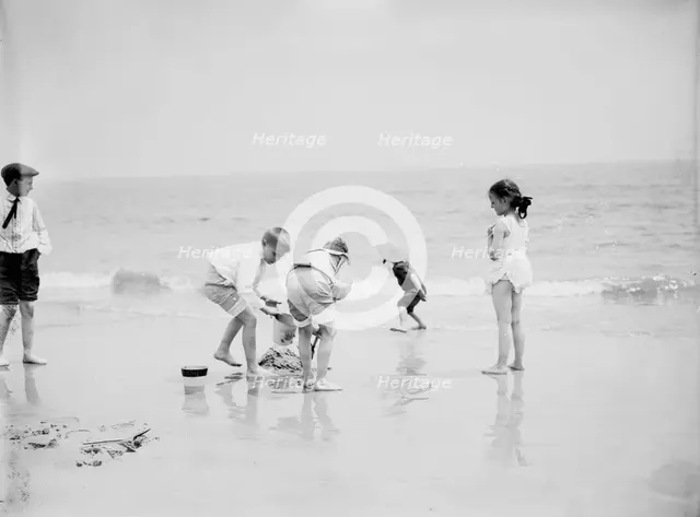 Sand castles, between 1900 and 1905. Creator: Unknown.