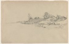 Sand Dunes, Lake Ontario, c. 1874. Creator: Homer Dodge Martin (American, 1836-1897)