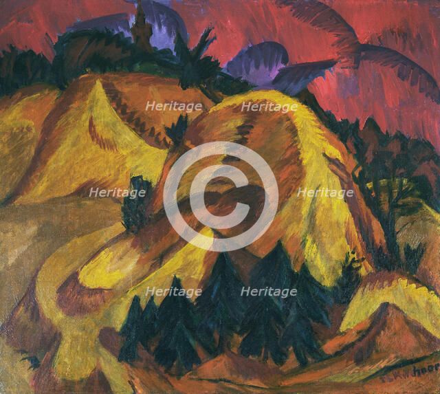 Sand Hills of the Engadin. Artist: Kirchner, Ernst Ludwig (1880-1938)