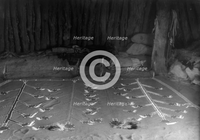 Sand painting, Wind Doctor's ceremony-Navaho, c1905. Creator: Edward Sheriff Curtis.