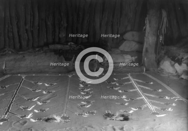 Sand painting, Wind Doctor's ceremony-Navaho, c1905. Creator: Edward Sheriff Curtis.