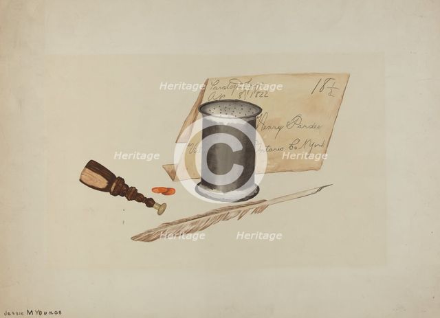 Sand Shaker, c. 1940. Creator: Jessie M Youngs.