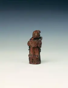 Sandalwood figure of a woman, Ming dynasty, China, 1368-1644. Creator: Unknown