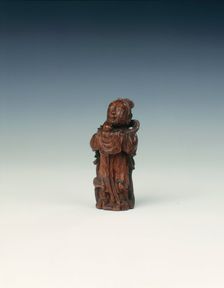 Sandalwood figure of a woman, Ming dynasty, China, 1368-1644. Creator: Unknown