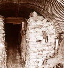 Sandbagged entrance, Champagne, France, c1914-c1918