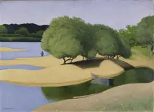 Sandbanks on the Loire (Des Sables au bord de la Loire), 1923. Creator: Vallotton, Felix Edouard (1865-1925)