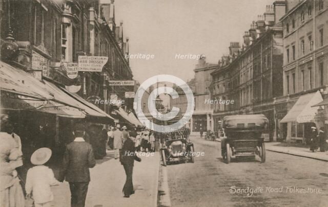 'Sandgate Road, Folkestone', late 19th-early 20th century. Artist: Unknown.