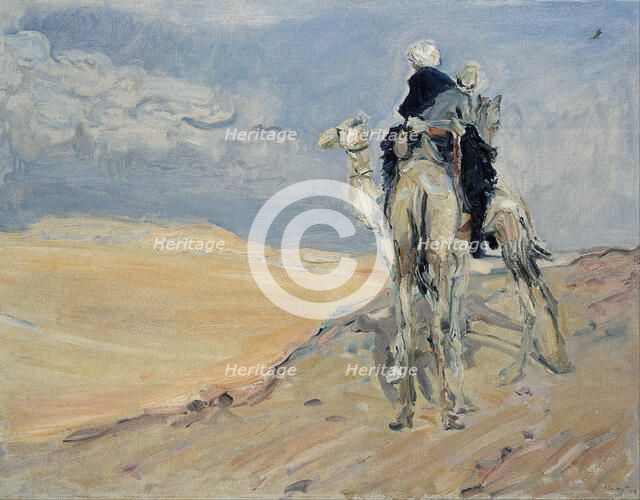 Sandstorm in the Libyan Desert, 1914. Artist: Slevogt, Max (1868-1932)