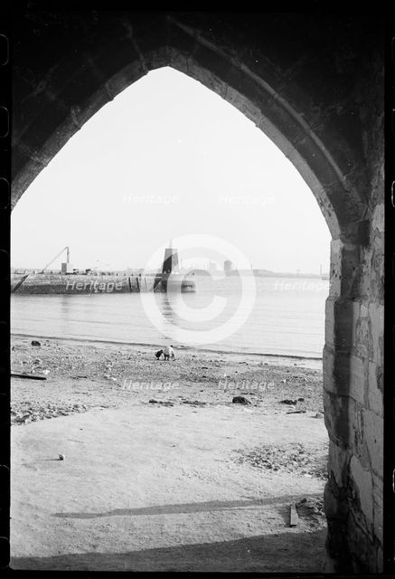 Sandwell Gate and Old Pier Lighthouse, Hartlepool, County Durham, c1955-c1980. Creator: Ursula Clark.
