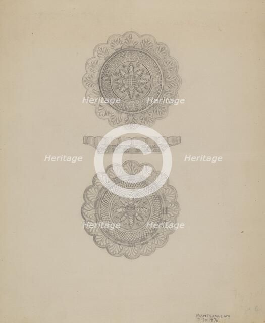 Sandwich Glass Cup Plate, 1936. Creator: Marie Famularo.