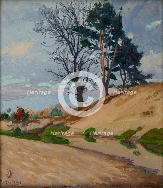 Sandy Bank of the Kamienna River, 1921. Creator: Ambrozy Sabatowski.
