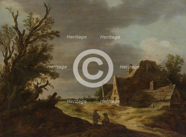 Sandy Road with a Farmhouse, 1627. Creator: Jan van Goyen.