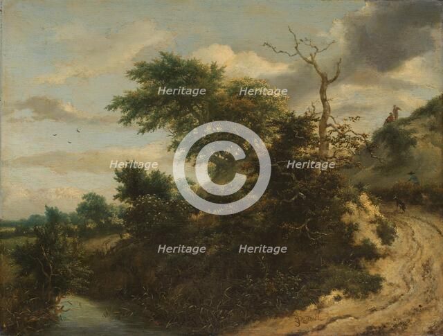 Sandy Track in the Dunes, c.1650-c.1655. Creator: Jacob van Ruisdael.