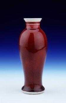 Sang de boeuf Langyao vase, Qing dynasty, China, 19th century. Creator: Unknown