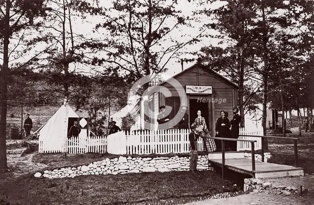 Sanitary Commission Office. Convalescent Camp, Alexandria, Virginia, 1861-65. Creator: Unknown.