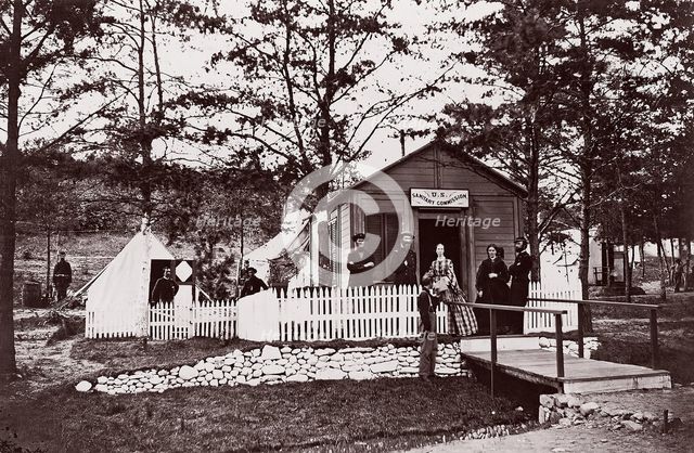 Sanitary Commission Office. Convalescent Camp, Alexandria, Virginia, 1861-65. Creator: Unknown.