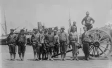 Sanitary squad from MICHIGAN at Vera Cruz, 1914. Creator: Bain News Service
