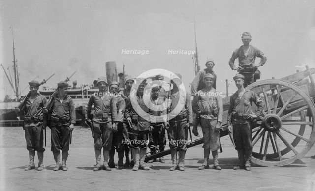 Sanitary squad from MICHIGAN at Vera Cruz, 1914. Creator: Bain News Service.