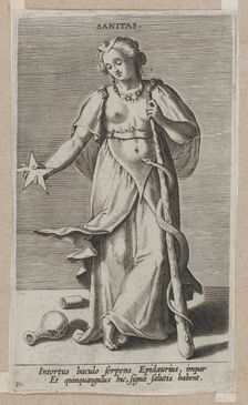 Sanitas, from Prosopographia, ca. 1585-90., ca. 1585-90. Creator: Philip Galle