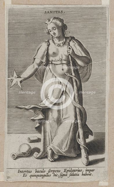 Sanitas, from Prosopographia, ca. 1585-90., ca. 1585-90. Creator: Philip Galle.