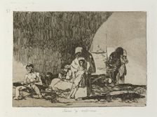 Sanos y enfermos.; Los Desastres de la Guerra, Madrid 1863. Creator: Francisco Goya