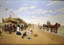 Sanlucar beach oil by German Alvarez