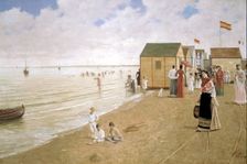 Sanlucar de Barrameda beach oil by Joaquín Turina