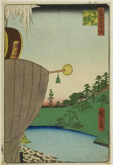 Sanno Festival Procession at Kojimachi Itchome (Kojimachi Itchome Sanno Matsuri nerikomi),..., 1856. Creator: Ando Hiroshige