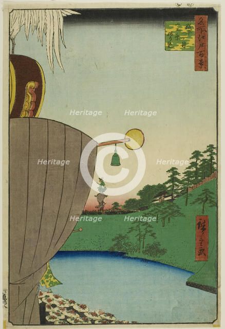 Sanno Festival Procession at Kojimachi Itchome (Kojimachi Itchome Sanno Matsuri nerikomi),..., 1856. Creator: Ando Hiroshige.