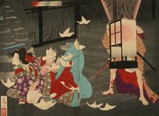 Sano Jirozaemon Murdering a Courtesan, 1886. Creator: Tsukioka Yoshitoshi