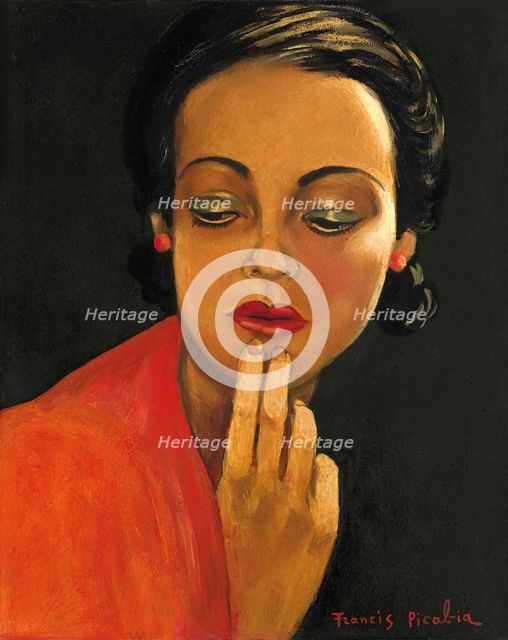 Sans titre (Visage de femme), c1941-1943. Creator: Francis Picabia.