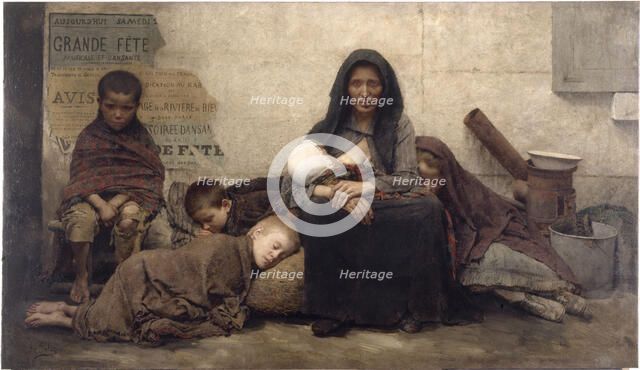 Sans asile, 1883. Creator: Fernand Pelez.