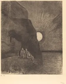 Sans cesse a mes cotes s'agite le demon (Ceaselessly by my side the demon stirs), 1890. Creator: Odilon Redon