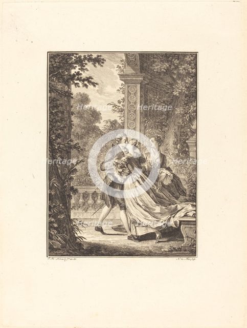 Sans rien comprendre à ce mystère, 1773. Creator: Noel Le Mire.