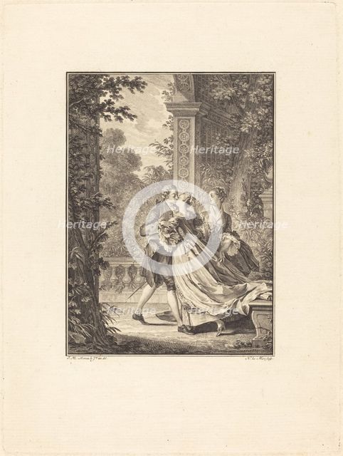 Sans rien comprendre à ce mystere, 1773. Creator: Noel Le Mire.