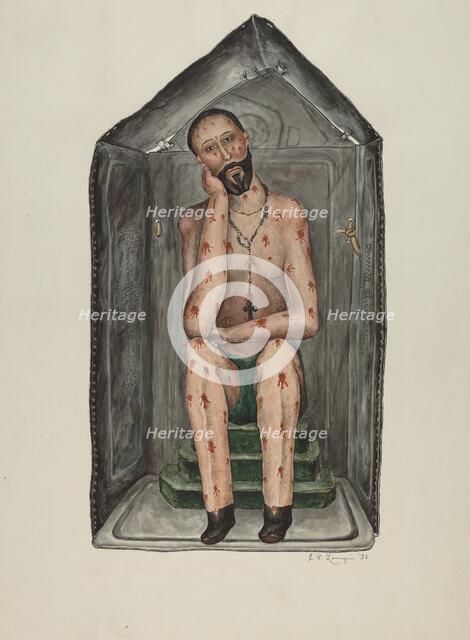 Santo Bulto, 1938. Creator: Eldora P. Lorenzini.