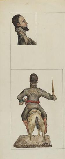 Santo Bulto (Santiago or San Diego), c. 1938. Creator: Eldora P. Lorenzini