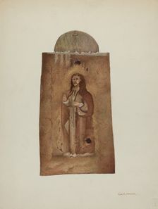 Santo de Retablo, 1941. Creator: Robert W.R. Taylor