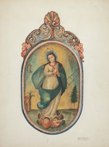 Santo de Retablo (Virgin Mary), 1939/1940. Creators: Robert W.R. Taylor, William Kieckhofel