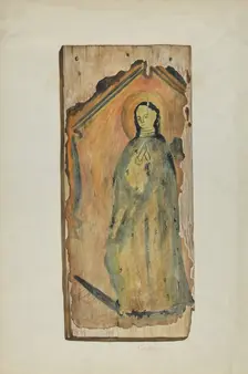 Santo (Lady of Guadaloupe), 1939. Creator: Carl O'Bergh