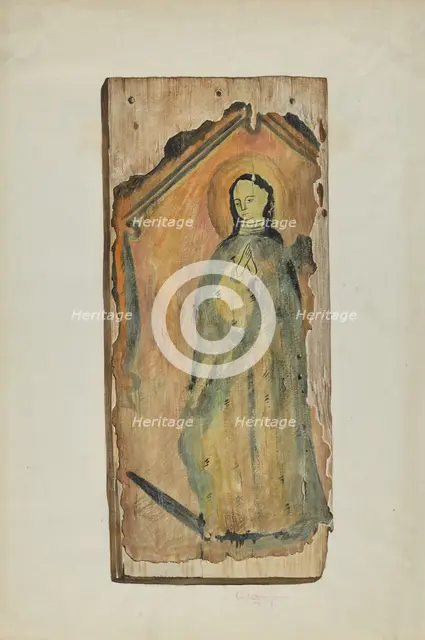Santo (Lady of Guadaloupe), 1939. Creator: Carl O'Bergh.