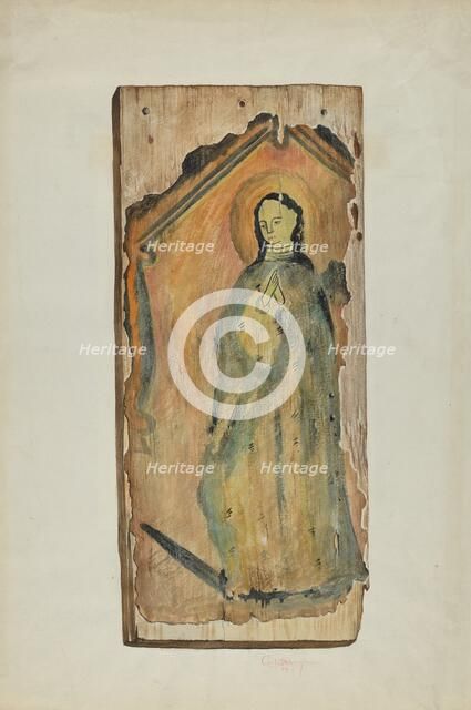 Santo (Lady of Guadaloupe), 1939. Creator: Carl O'Bergh.