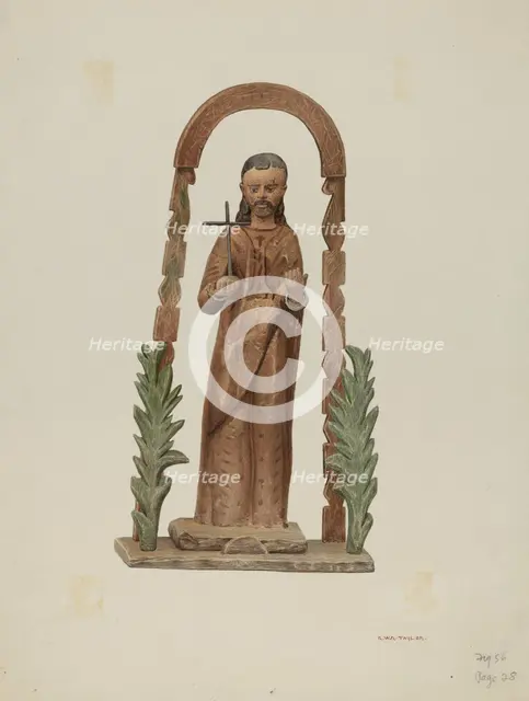 Santo (St. Francis), c. 1941. Creator: Robert W.R. Taylor.