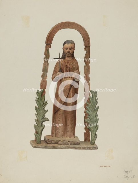 Santo (St. Francis), c. 1941. Creator: Robert W.R. Taylor.