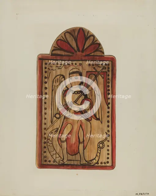 Santo (St. Michael), c. 1939. Creator: Marjery Parish.