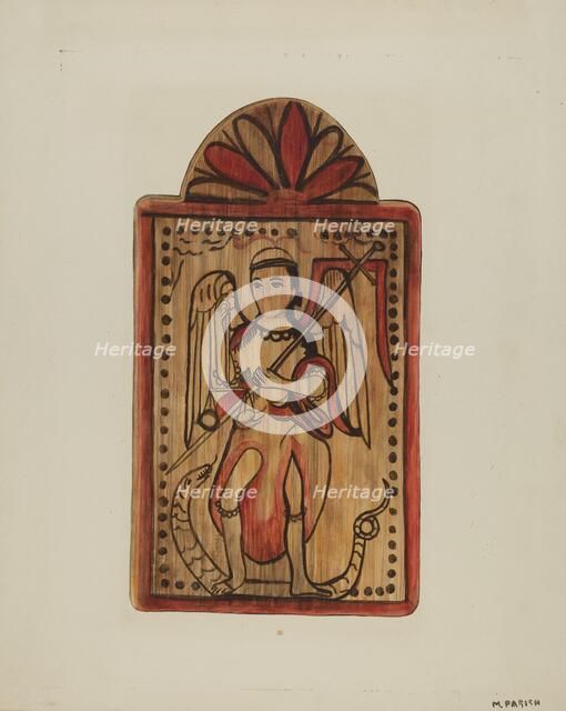 Santo (St. Michael), c. 1939. Creator: Marjery Parish.