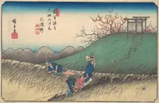 Santono Station, ca. 1835., ca. 1835. Creator: Ando Hiroshige